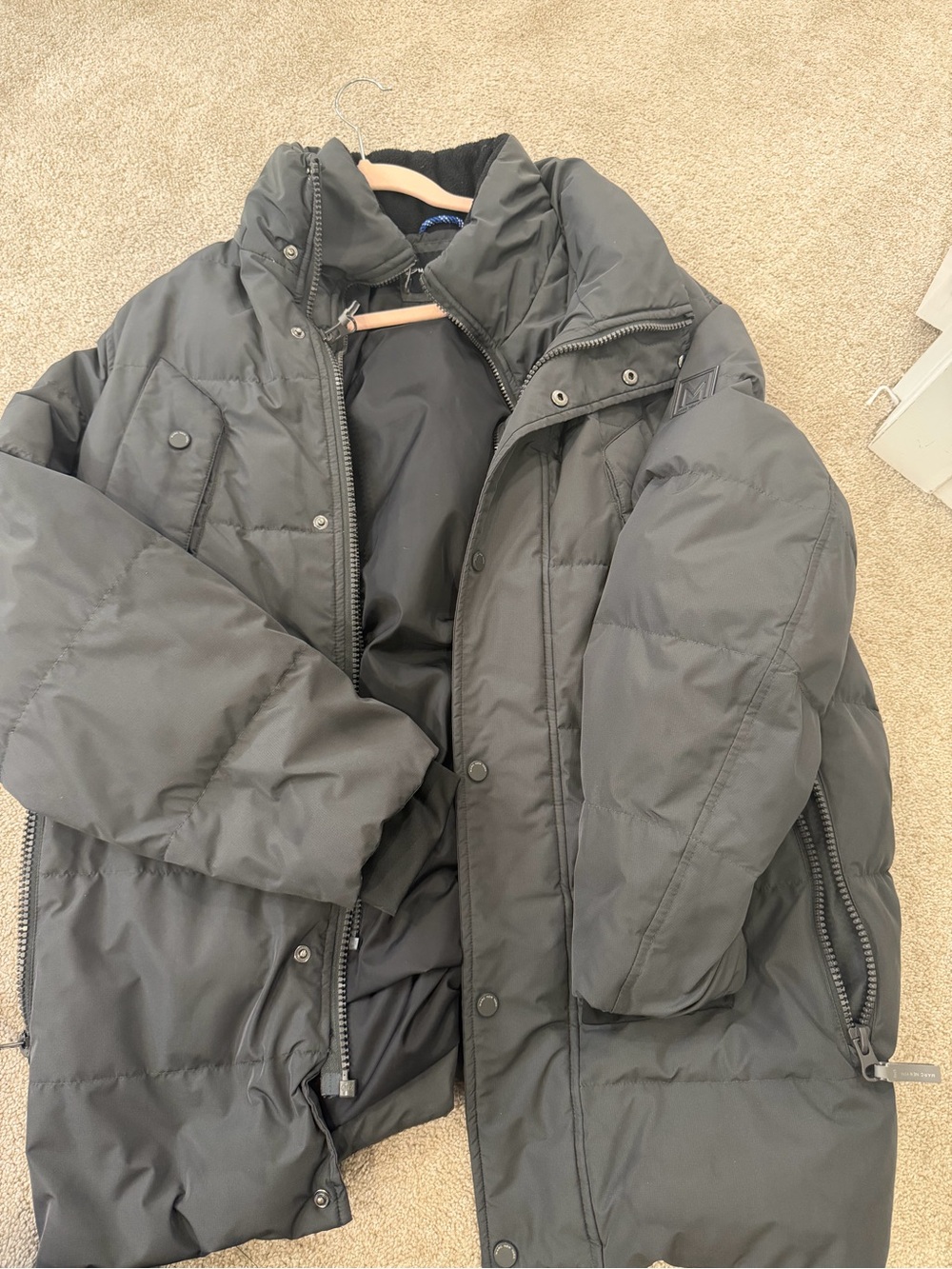 Marc New York Andrew Marc Black Jacket with Blue Accent